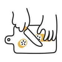 cetriolo. icona di cottura doodle disegnato a mano. vettore