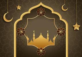 sfondo islamico per il saluto di celebrazione - traduzione del testo per ogni anno in cui stai bene vettore