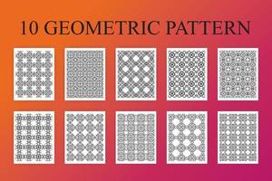 set di motivi geometrici modello kdp vettore