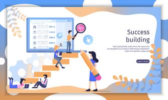 Sito Web del team aziendale di successo vettore