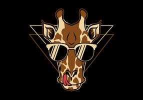 giraffa indossando occhiali vettore