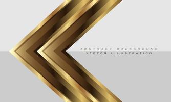 direzione astratta della freccia d'oro sul vettore di sfondo futuristico moderno di lusso di design grigio