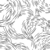 modello senza cuciture geometrico astratto. sfondo ornamentale a bolle. cerchi. struttura di movimento del flusso caotico dei loop a strisce dell'onda. carta da parati di forma rotonda vettore