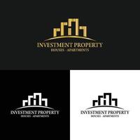 nuovo design del logo di lusso premium in vettoriale per immobili, edifici, hotel, casa, casa e altre illustrazioni vettoriali
