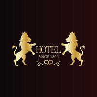 nuovo design del logo di lusso premium in vettoriale per ristorante, royalty, boutique, bar, hotel, araldico, gioielli, moda e altre illustrazioni vettoriali