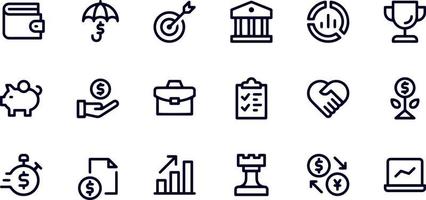 disegno vettoriale di icone di affari e finanza