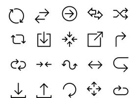 frecce icone disegno vettoriale