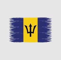 pennellate bandiera barbados. bandiera nazionale vettore