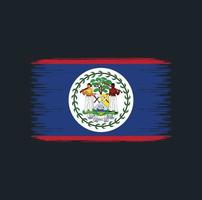 Belize flag pennellate. bandiera nazionale vettore