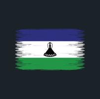 pennellate di bandiera del lesotho. bandiera nazionale vettore