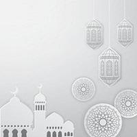 sfondo della cartolina d'auguri del ramadan vettore