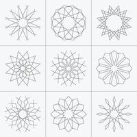 insieme di forme geometriche in stile linea vettore