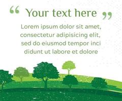 vettore di banner di natura, ecologia, organico, ambiente. banner web di ambiente verde pulito con stile grunge