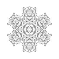 bella linea arte mandala vettore