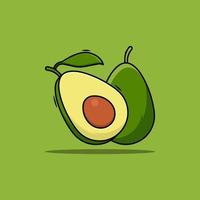 icona sana di verdure fresche di avocado vettore
