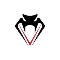 design del logo della lettera v vipera vettore