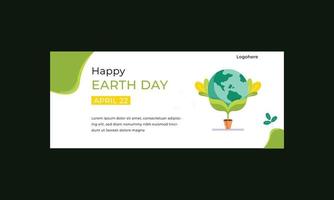 stampa il download di design creativo per la giornata mondiale della terra vettore