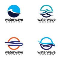 modello di progettazione del logo dell'onda d'acqua vettore