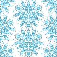 ornamento blu su sfondo bianco modello vettoriale senza soluzione di continuità. colore blu e bianco. per tessuti, carta da parati, motivi veneziani, tessuti, imballaggi.