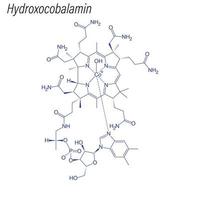 formula scheletrica vettoriale di . molecola chimica del farmaco.