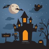 Sfondo di notte di Halloween vettore