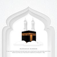 ramadan kareem sfondo islamico con moschea e design islamico in stile concetto vettoriale eps 10, eid mubarak, hari raya, eid fitr, eid adha, hajj, umrah