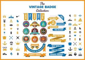 Collezione di badge vintage vettore