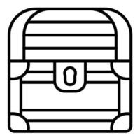 icona della linea del forziere del tesoro vettore