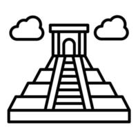 icona della linea maya vettore