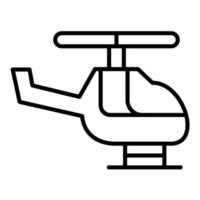 icona della linea dell'elicottero vettore