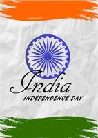 Felice giorno dell&#39;indipendenza India Flyer vettore