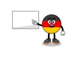 illustrazione della bandiera della germania che fa una presentazione vettore