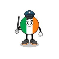 fumetto illustrazione della polizia di bandiera dell'Irlanda vettore
