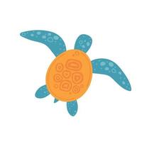 simpatica tartaruga marina. illustrazione vettoriale per poster, tessuto, stampa, tessile.