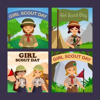 social media della giornata delle ragazze scout vettore