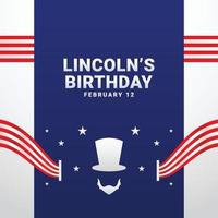 disegno di compleanno di Lincoln vettore