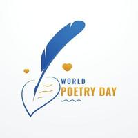 progettazione del giorno della poesia vettore