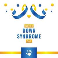 progettazione del giorno della sindrome di down vettore