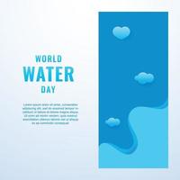 design del giorno dell'acqua vettore