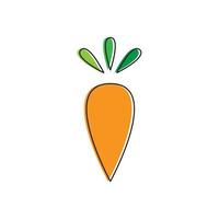 idea di design semplice logo carota vettore