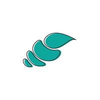 design semplice del logo del granchio eremita vettore