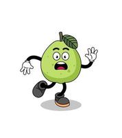 illustrazione della mascotte della guava scivolante vettore