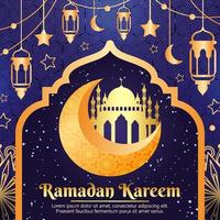 Ramadan Kareem sfondo vettore