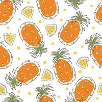 senza cuciture con ananas. frutti astratti. illustrazione vettoriale. vettore