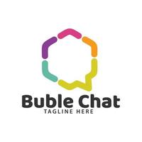 modello di progettazione di logo moderno chat di gruppo colorato buble vettore