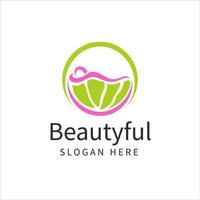 design del logo per cure di bellezza e spa vettore