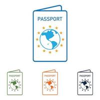 vettore icona passaporto