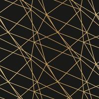 mosaico di triangoli di sottili linee dorate su uno sfondo scuro di lusso motivo senza cuciture per carta da imballaggio tessile vettore