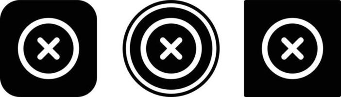 x icona del cerchio. set di icone web. collezione di icone. semplice illustrazione vettoriale