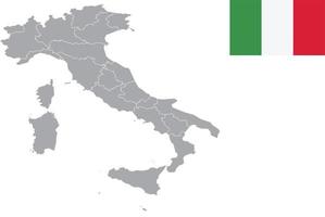 mappa italia. bandiera italia. icona piatta simbolo illustrazione vettoriale